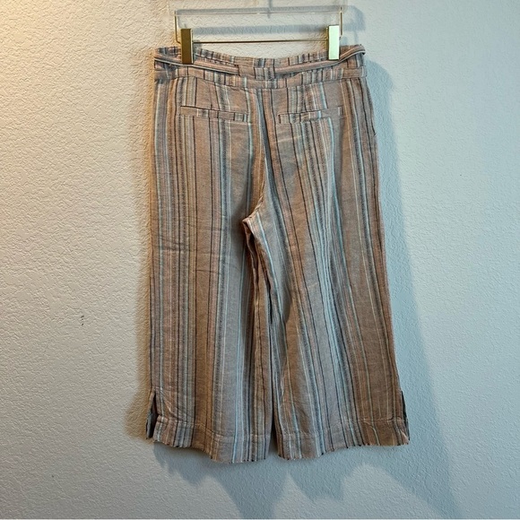 Women’s Democracy pink striped linen wide leg pull on pants size 2 - Picture 5 of 5